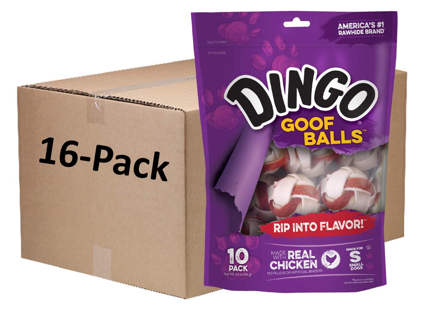 Dingo Goofballs Chicken & Rawhide Chews