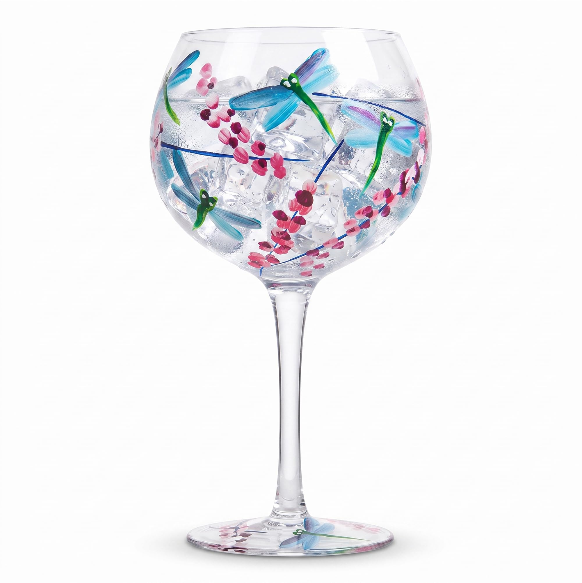 Lesser & Pavey Hand Painted Dragonfly Gin Glass