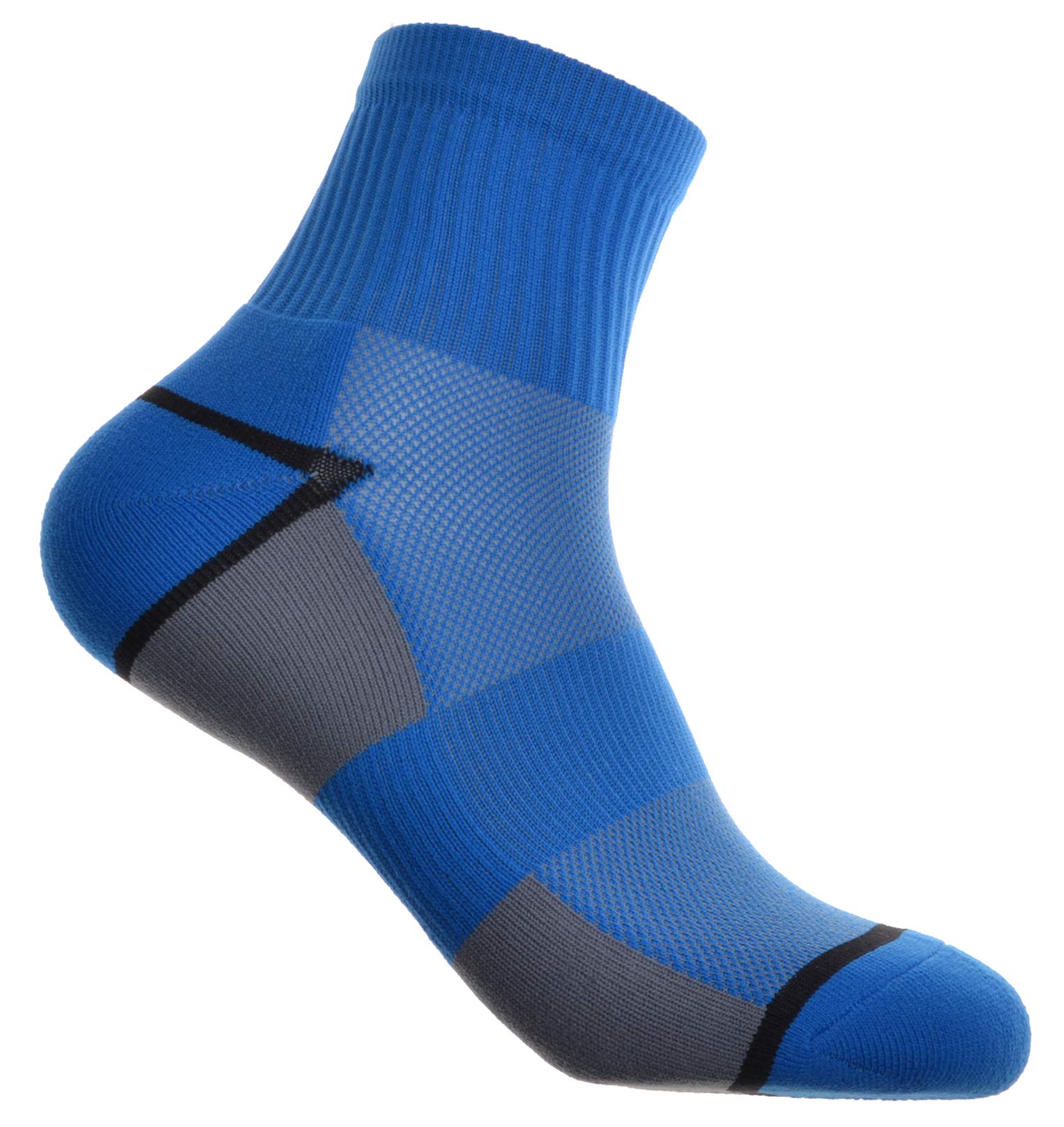 Wb Socks Men's Blue Cycling Socks - Spin Socks - Ankle & Arch Support, Padded, Lightweight