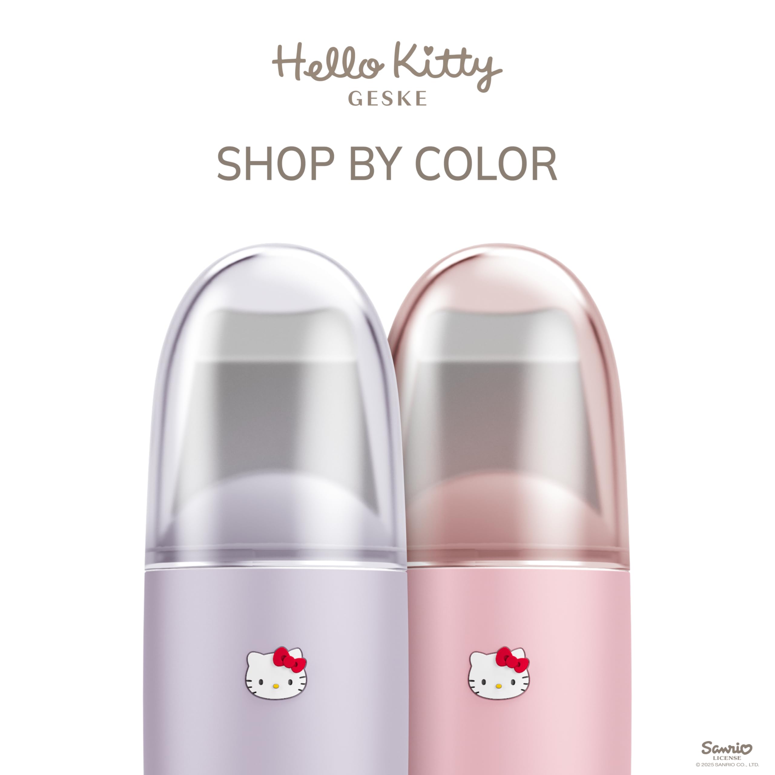 GESKE x Hello Kitty | Dispositivo a microcorrente per l'esfoliazione e la rimozione dei punti neri SmartAppGuided™ | 9 in 1 | Cura della pelle e pulizia del viso | Anti-età | Lifting facciale