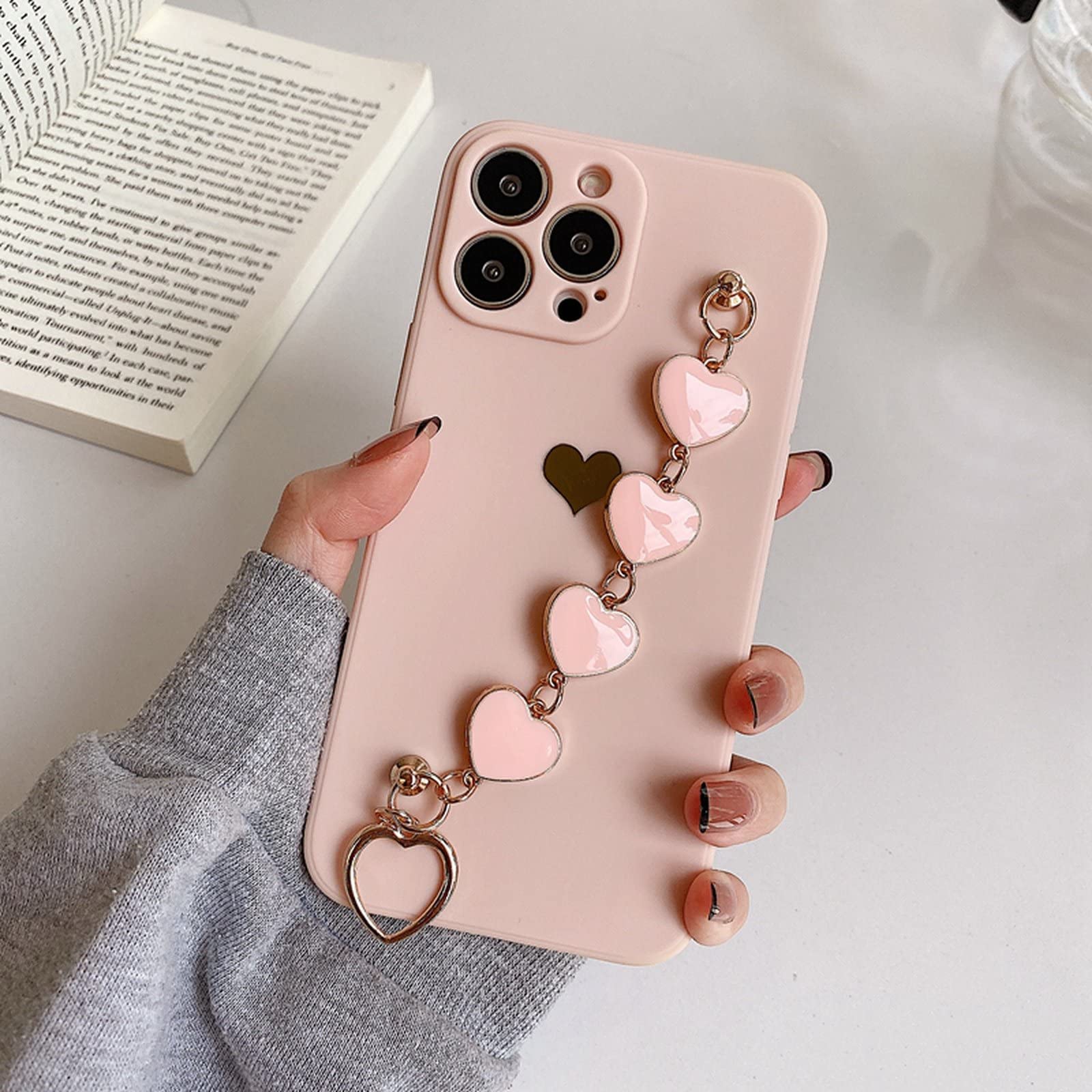 Amazon.co.jp: ラグジュアリーソフトブレスレットラブハートfor iPhone