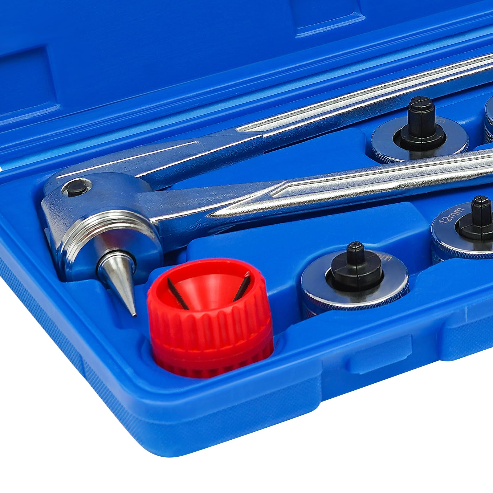 Kit D'Extenseur à Main Pour Tubes 10-28 Mm - 7 Têtes D'Élargissement, Pour Cuivre, Laiton, Aluminium (avec Sac De Transport)