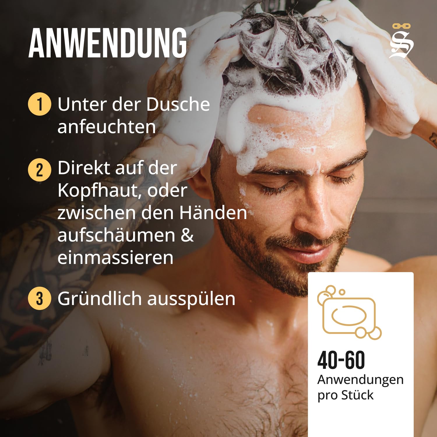 Störtebekker® Premium Dusch Routine Set - Festes Shampoo Citrus (x3), Sisalsäckchen, Seifendose + Tagescreme - Shampoo Bar Set für Haare, Kopfhaut & Bart - Handgefertigt in Seifenmanufaktur