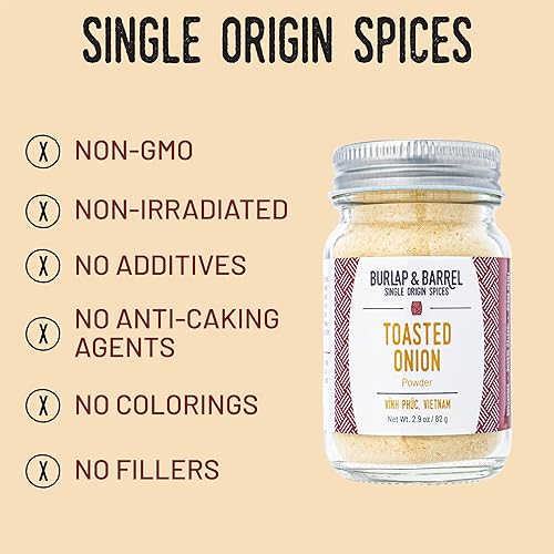 Miniatura 3 de Burlap &amp; Barrel Polvo de cebolla tostada, como se ve en Shark Tank! Polvo de cebolla rico y sabrosamente dulce - Condimento de cebolla en polvo,