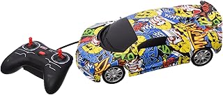 Generic Plastic Large Race Car To Add More Fun With Amazing Design And Remote Control For Kids Set Of 2 Pieces - Multi Color