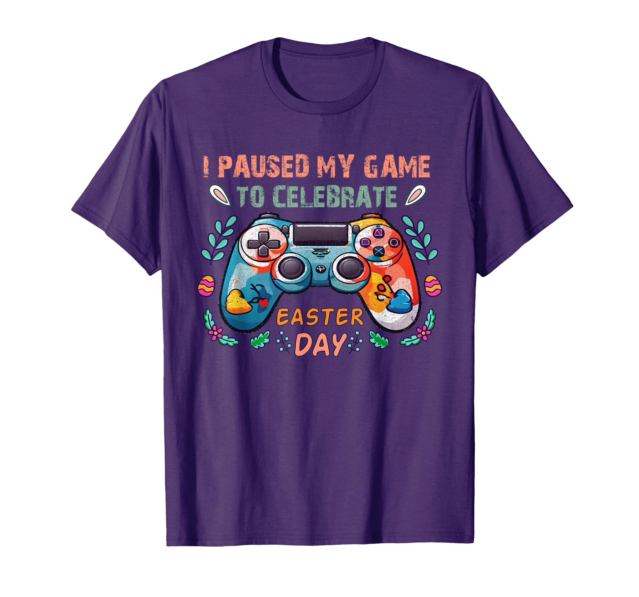 Happy Easter Day Bunny Egg Gift Gaming Lover Boys Girls Teen T-Shirt