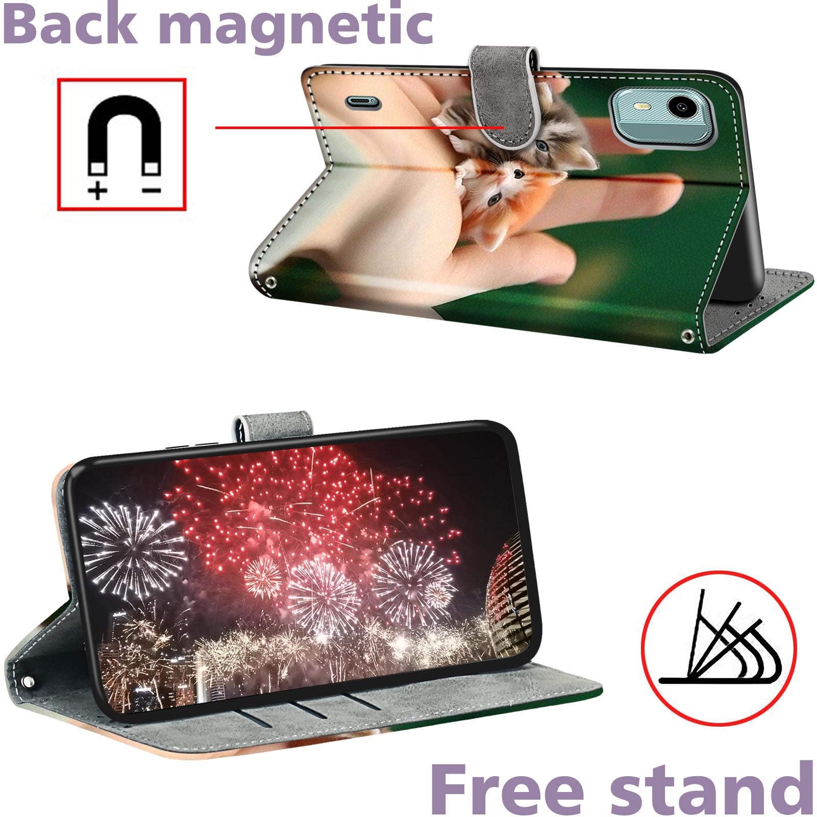 For Nokia C22 Phone Case Wallet Flip PU Leather Stand Card Slot Pouch - View #13