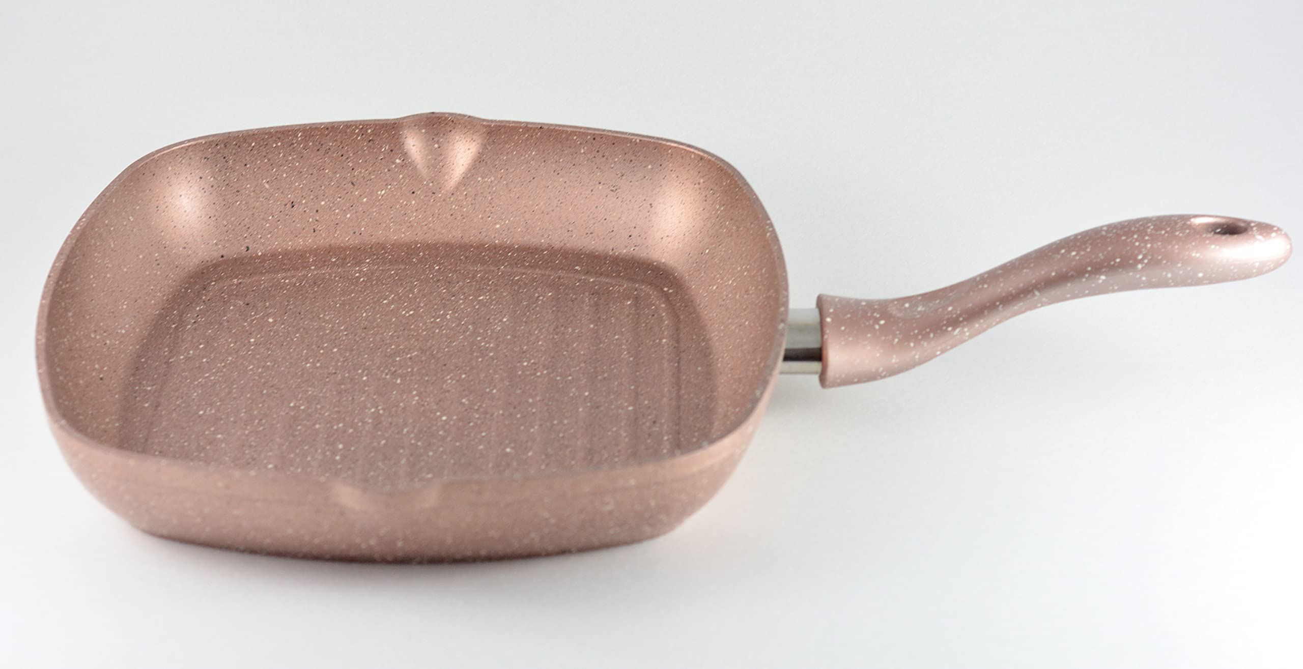 Home Maker Homemaker Granitec Square Grill Pan 28cm - Rosegold