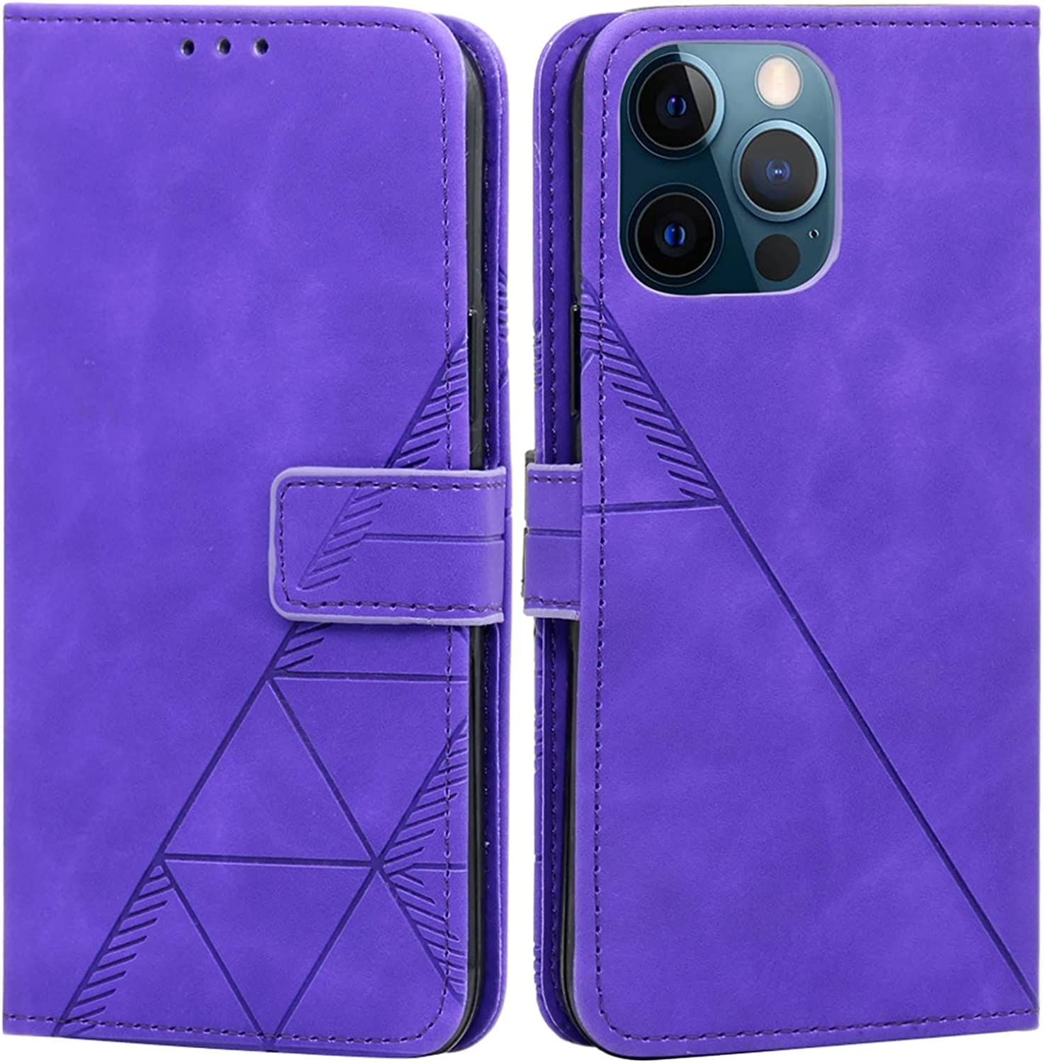 Coque antichoc iPhone 14 Pro Max protectrice et durable à rabat violet - 8