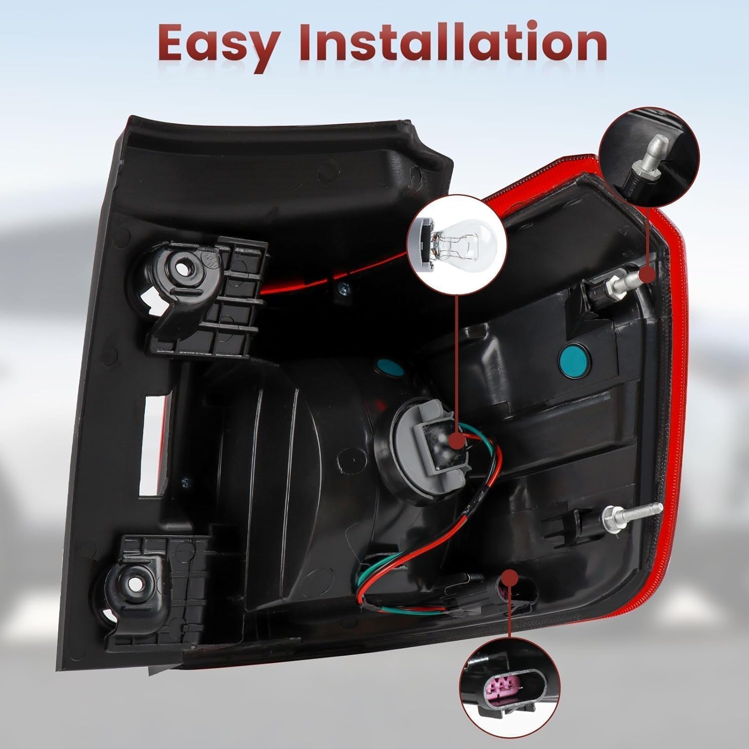 Tail Lights Outer Assembly Compatible with 2010-2017 GMC Terrain SL/SLE/SLT,Right Passenger Side Rear Light Taillights Replacement # GM2805105 23389934