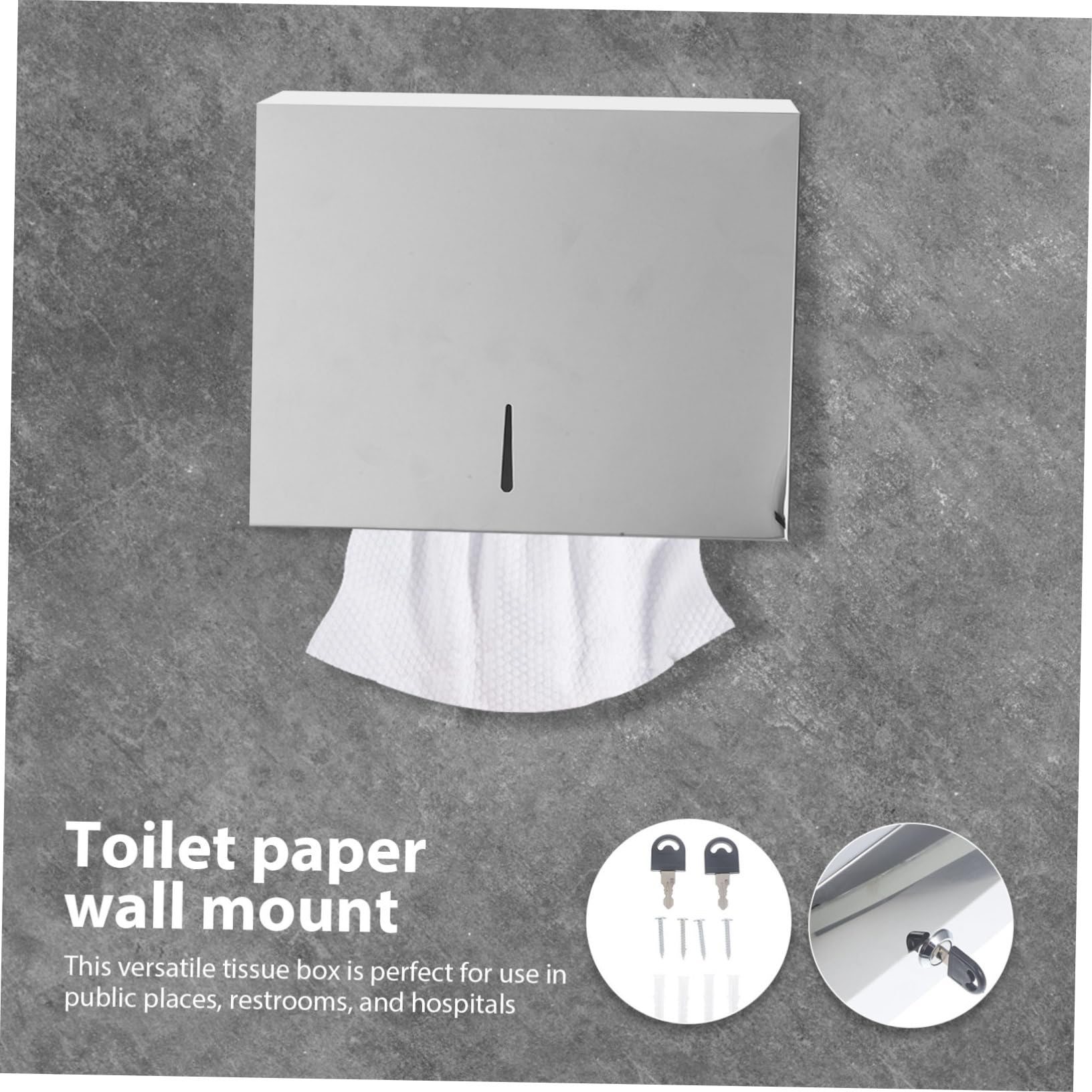 CHILDWEET Dispensador Secamanos Soporte De Pared Acero Inoxidable Diseño Intuitivo