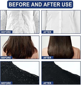 Anti-Wrinkle Spray for Clothes, Removes Wrinkles and Creases on Textiles - Ironing Aid, 80