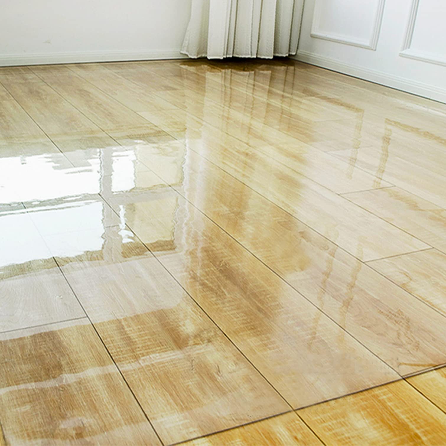 Sh000ad Thick 1Mm Clear Chair Mat,Transparent Plastic Carpets,Pvc Door Mats,Entrance Hall Bedroom Computer Swivel Chair Wooden Floor Transparent Protective Mat Coffee Table Waterproof Tablecloth (160X230cm,)