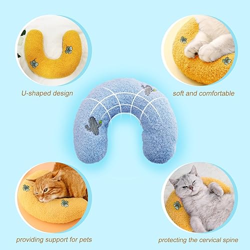 Miniatura 7 de Almohada de gato para gatos de interior, almohadas para perros, almohada calmante para perros cortados, almohada calmante ultra suave y esponjosa