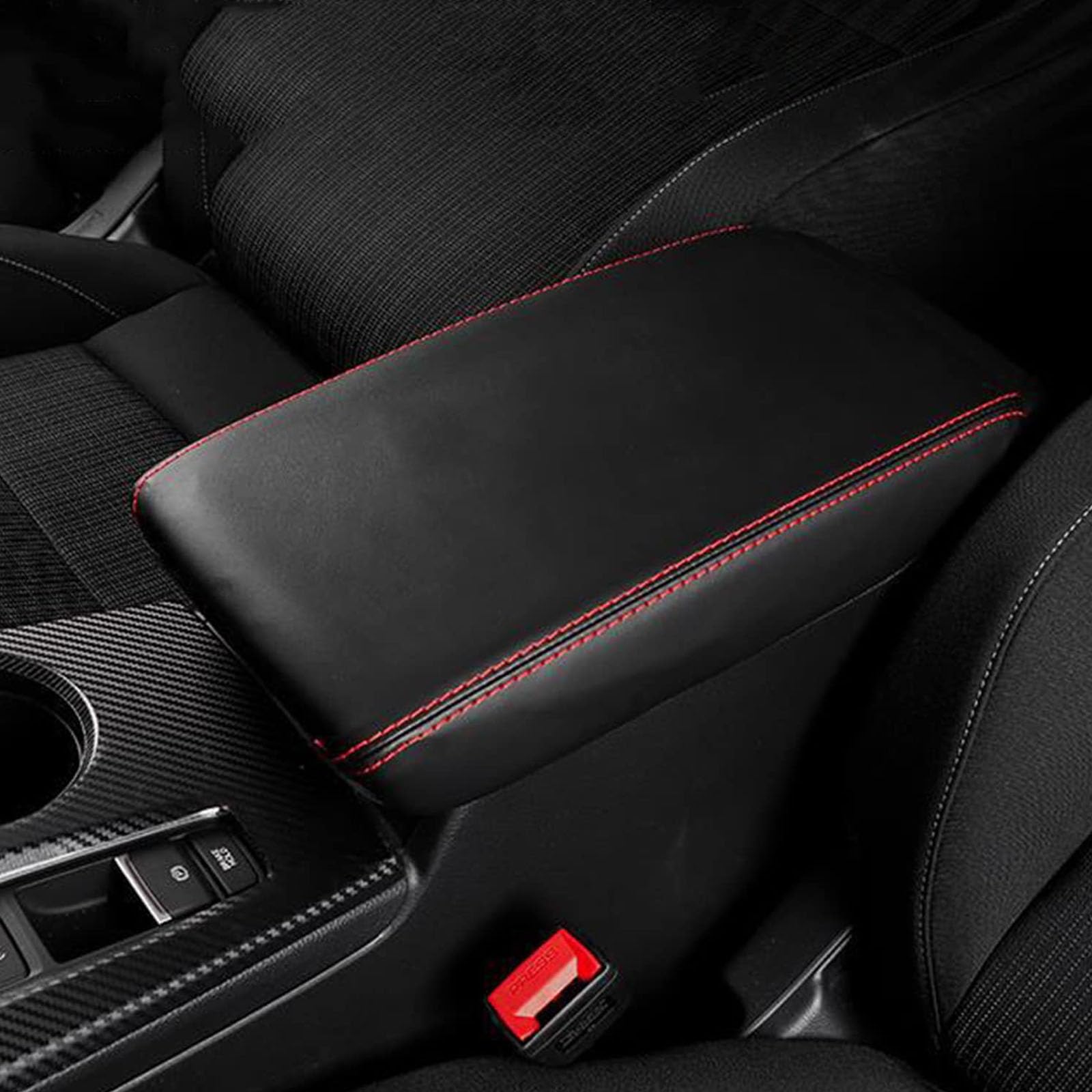 BOLTRY Center Console Armrest Box Cover for Honda Civic 2025 2022 2023 2024 Panel Trim Waterproof Anti-Scratch Leather Protector Decoration Cover