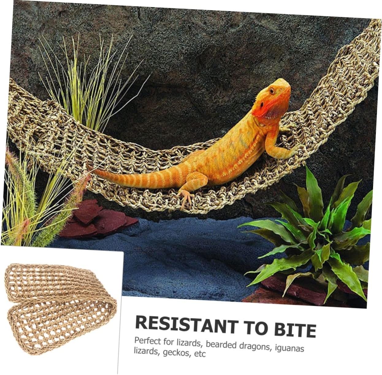 Generic Reptile Hammock Bulk Lizard Seagrass Pad Lizard Lounger Pet Seagrass Pads for Snake