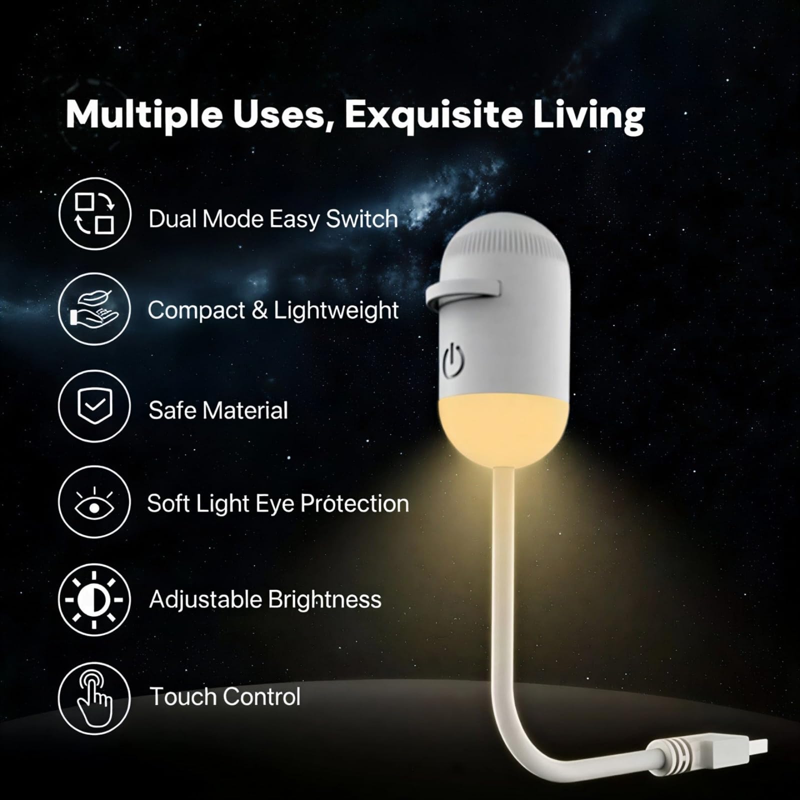 Galaxy, projektor nocny, projektor 2 w 1, gwiaździste niebo z regulowaną diodą LED, wiele folii projekcyjnych, zasilanie USB, do dekoracji samochodu i sypialni