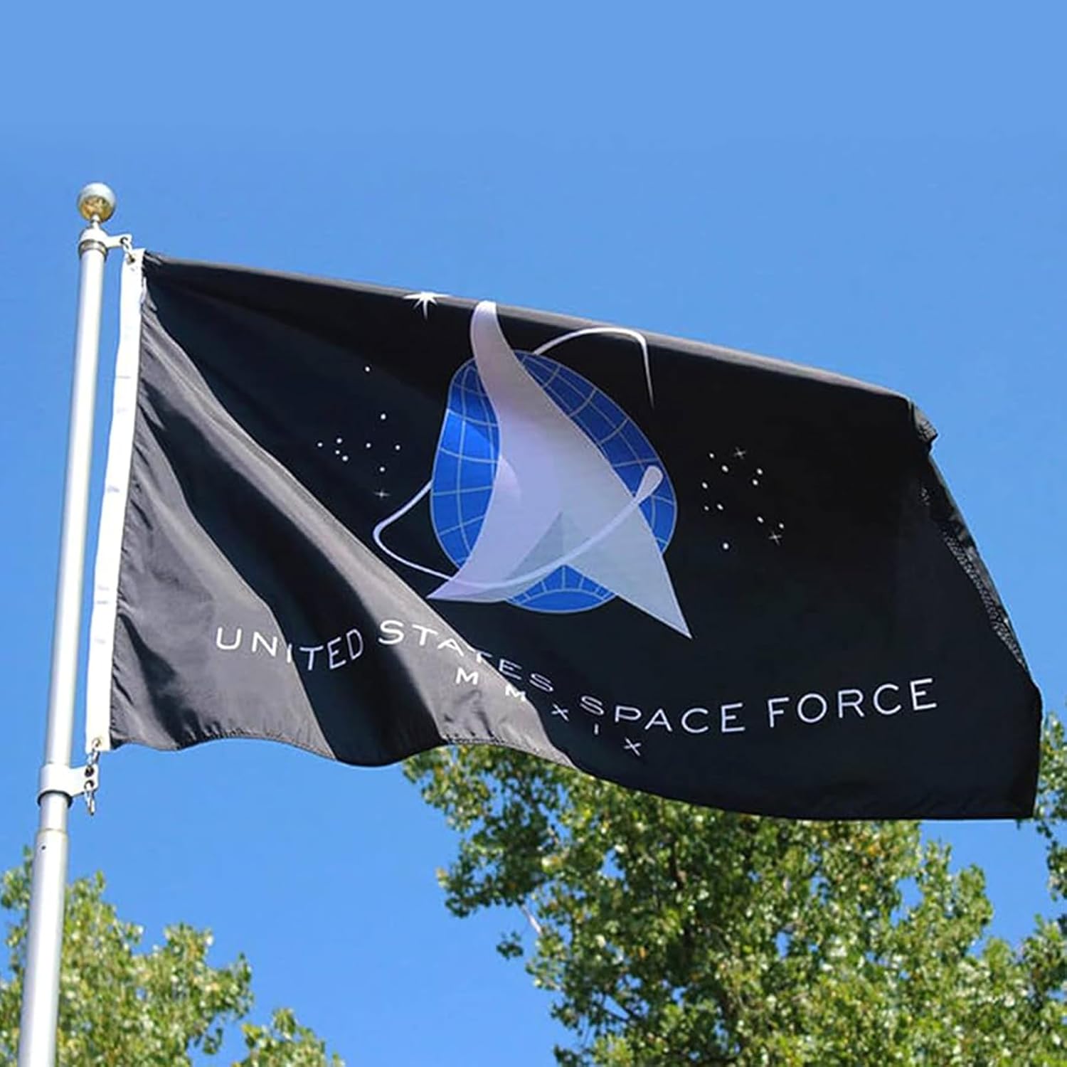 Double Sided US Space Force Military Flag 4x6 Outdoor- UV Fade Resistant United States Space Force Flags with 2 Grommets