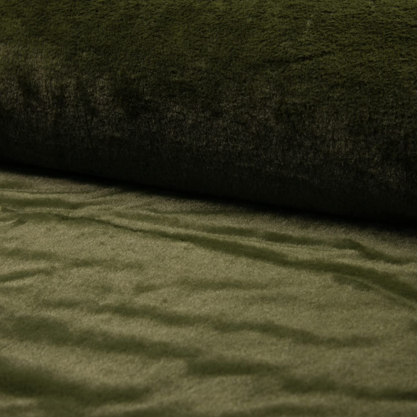 Luxury Short Plush Super Soft Faux Fur Fabric Material - Khaki, 1/8Mtr - 50cm x 37cm