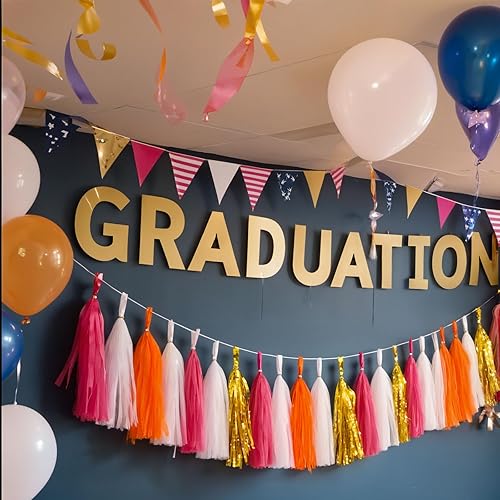 Miniatura 16 de Guirnalda de borlas brillantes de papel de seda, decoración de mesa, borlas para decoración de fiesta, suministros para bodas, cumpleaños, Negro