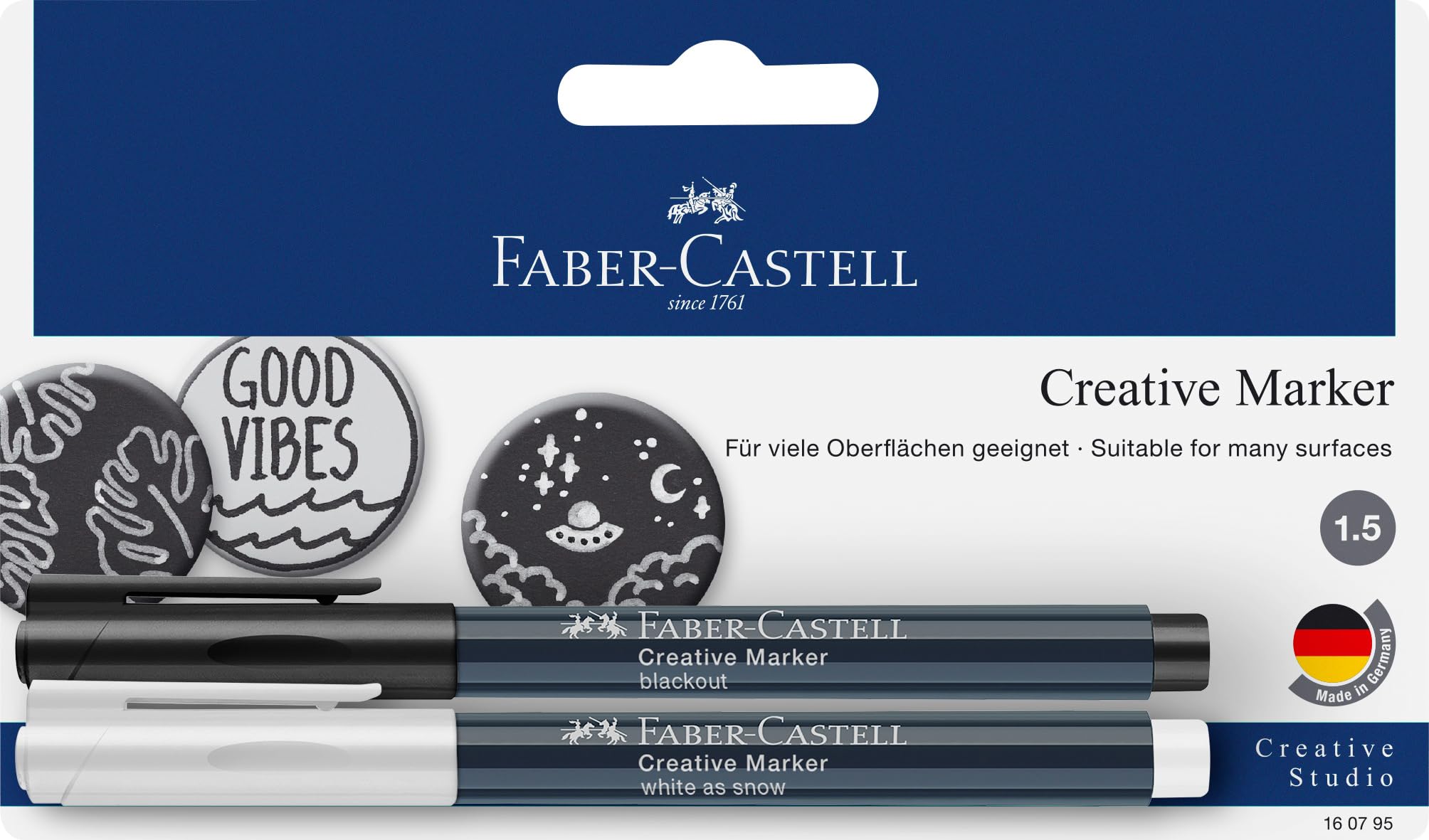 Faber-Castell Marcador creativo Color Blanco y Negro