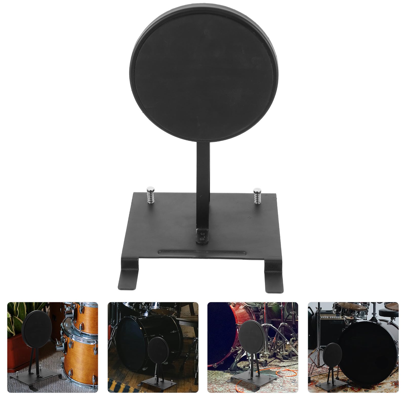 Tappetino per Grancassa Singolo in Metallo Durevole, Protezione per Batteria Pad Antiscivolo, Accessorio per Esercizi e Allenatore Pedale per Batteria Acustica