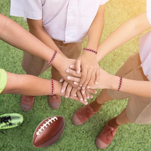 Miniatura 5 de EVERMARKET Sports - 200 cuentas de fútbol para hacer joyas, cuentas de arcilla polimérica a granel, cuentas de fútbol de rugby de 0.472 pulgadas con