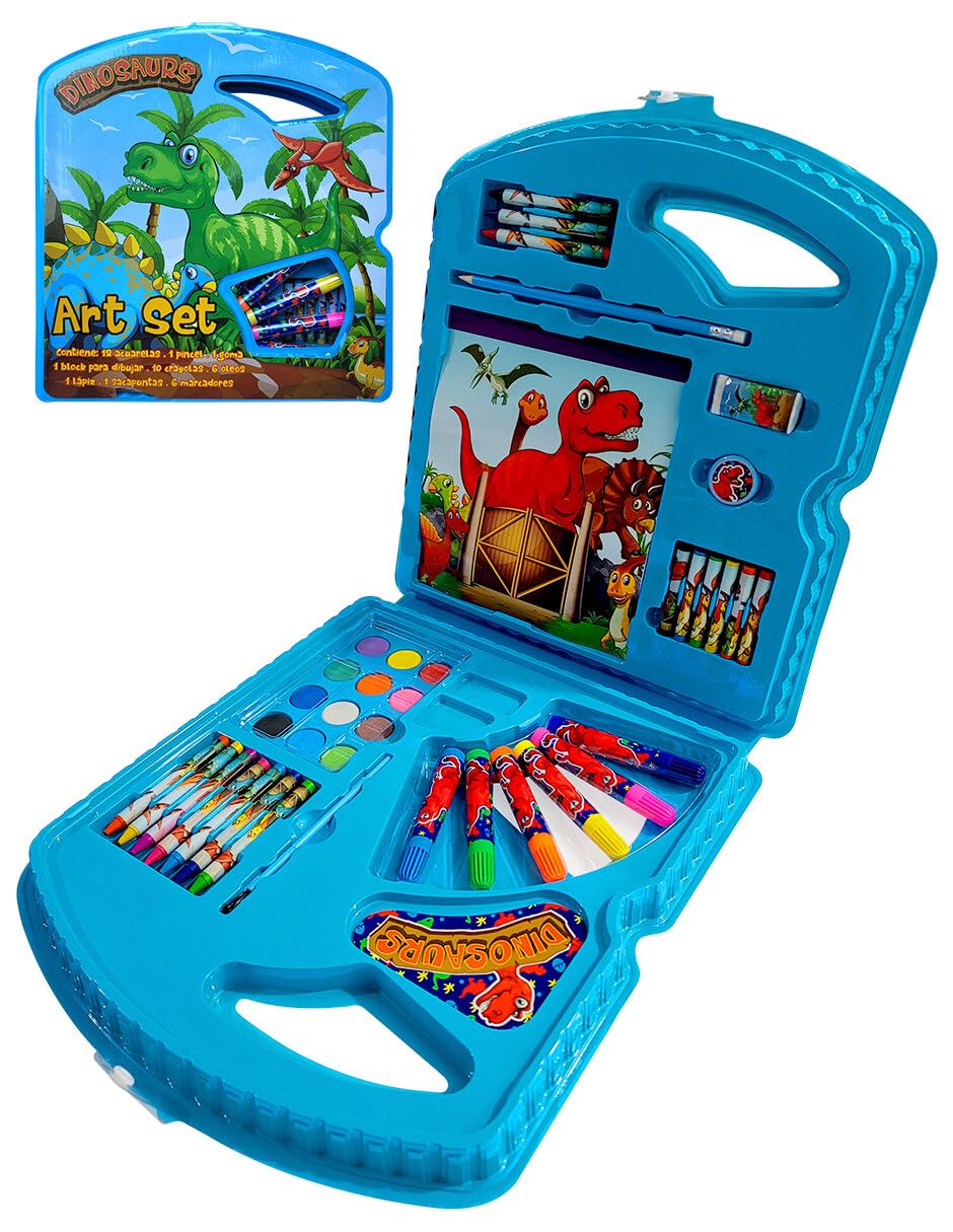 RED VELVET DINOSAURS MAGIC Set de Arte de Dinosaurios - 40 Piezas, Ideal para Regalos de Cumpleaños y Fiestas, Fomenta la Creatividad en Niños