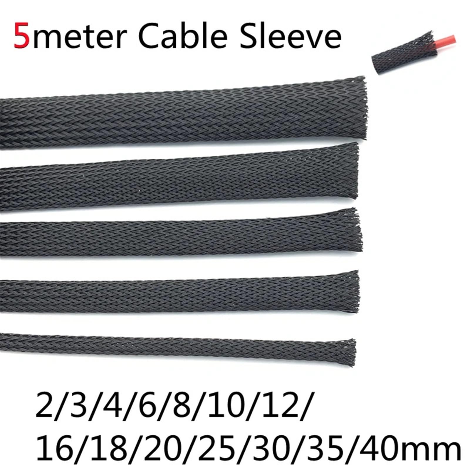 Passe Cable Manchon de câble Extensible, Gaine Isolante tressée pour Ordinateur(50mm,5m)