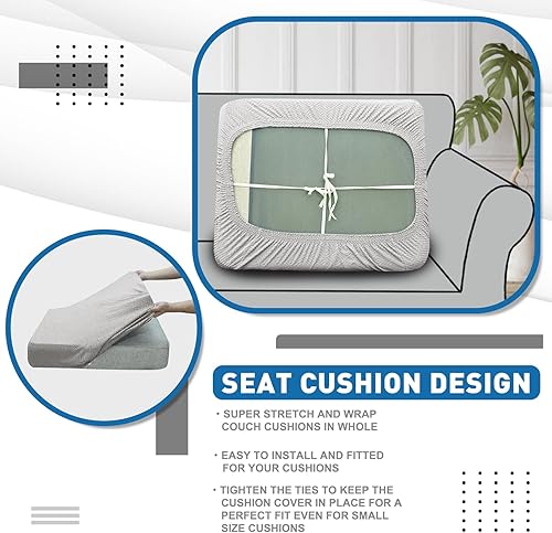 Vista 84 de XINEAGE Funda reclinable de 4 piezas de jacquard elástica con bolsillo, protector de silla reclinable lavable para niños, mascotas, perros y gatos