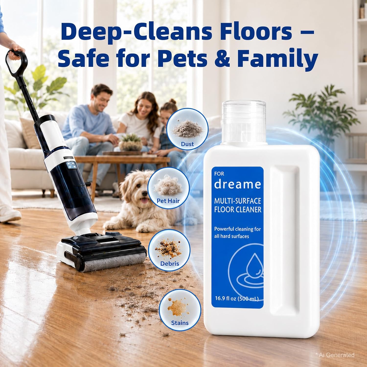 Floor Cleaning Solution for Dreame K10/Aero/H12/G10 Pro Wet Dry Vacuum