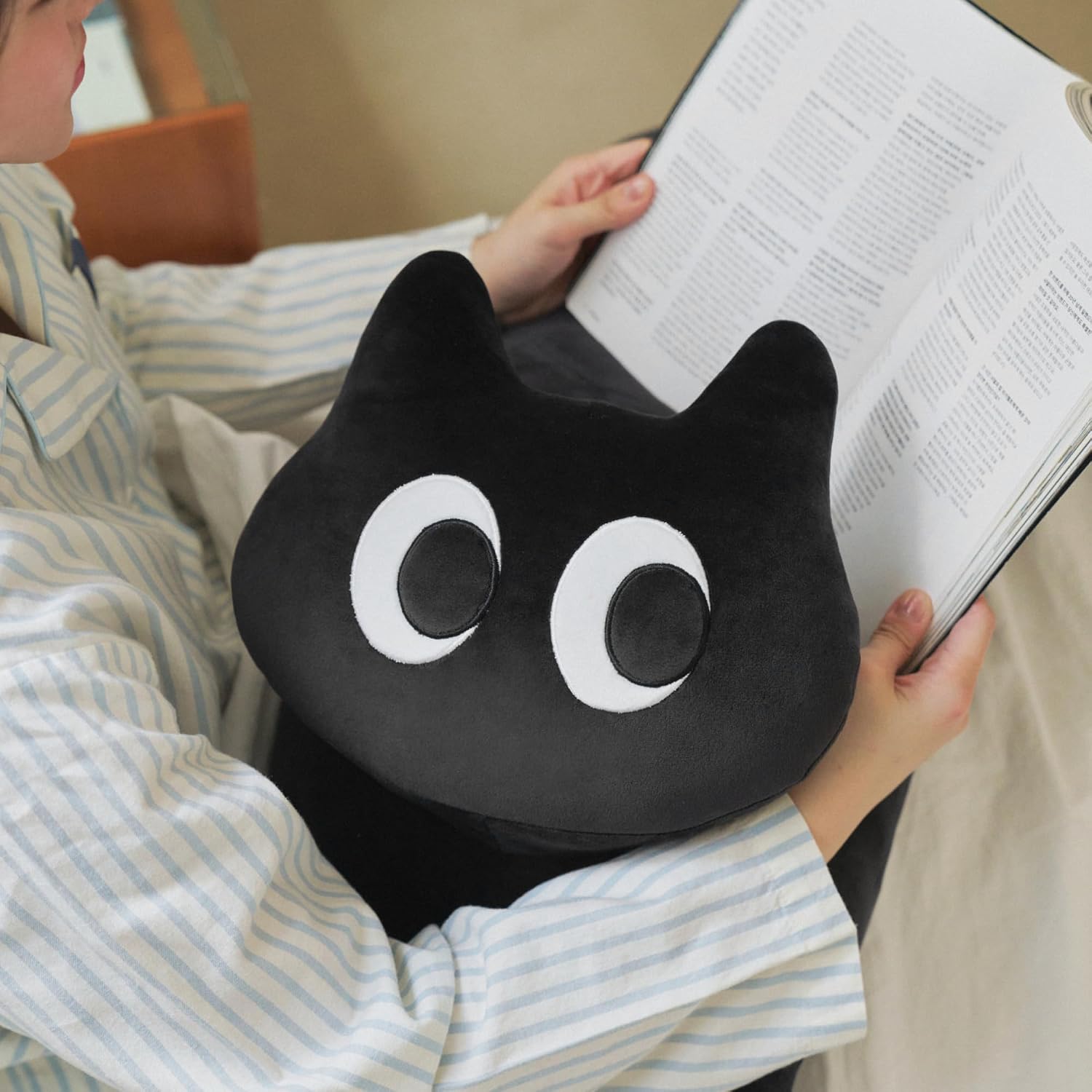 Long Chonky Cat Body Pillow, 36 Inch Fat Cat Plush Pillow, Extra-Filled Throw Pillow for Room Decor, Cute Kawaii Gift for Teens and Adults