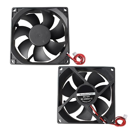 Mini Brushless Silent Cooling Fan 92x92x25mm 9225 DC 12V Dual Ball Bearing With 2 Pin Terminal Compatible With 3D Printer PC CPU Desktop Computer Case For DIY With 28cm 11.02inch Cable