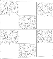 Vista 7 de Lchen Panel Divisor de Habitación Colgante, 12 Piezas Paneles de Pantalla Blancos Tablero Sólido Corte Partición de Habitación Decoración del Hogar