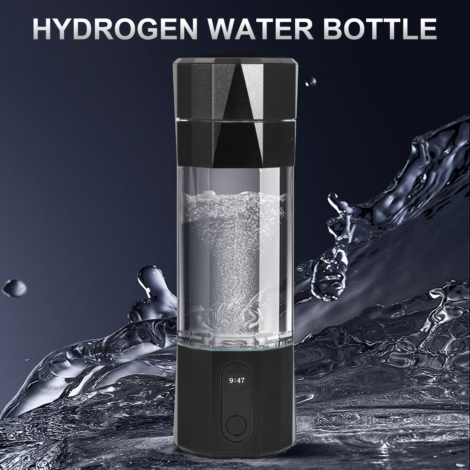 Wasserstoff-Wasserflasche, 6000 Bis 8000 PPB Wiederaufladbarer Wasserstoffgefüllter Wasserbereiter, 208 Ml Schneller Elektrolyse-Wasserstoff-Wasserionisator für Büro-Reiseübungen
