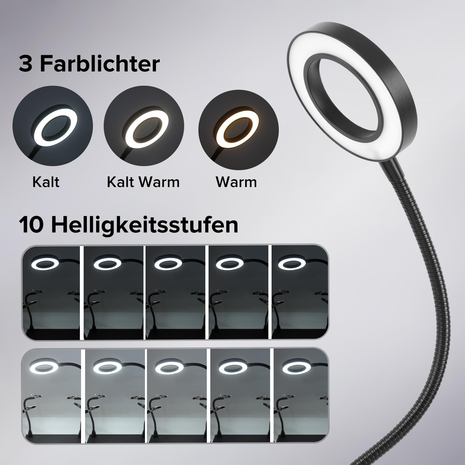 Dritte Hand Löten, Lötstation Helfende Hand mit 6X Lupe und 4 Flexible Arme, Magnetische Löthilfe mit 4 PCB-Säulen, Reparatur der Leiterplatte für Elektronik, Modelle und Lötaufgaben
