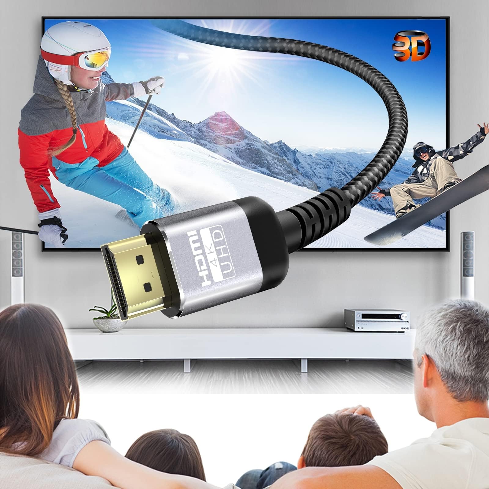 Soonsoonic 4K HDMI Kabel 30meter mit integriertem Signalverstärker | HDMI 2.0 Hochgeschwindigkeitskabel & 4K@60Hz 2K 1080P 3D ARC Ethernet Kabel | für UHD TV Monitor Laptop Xbox PS4/PS5 ect