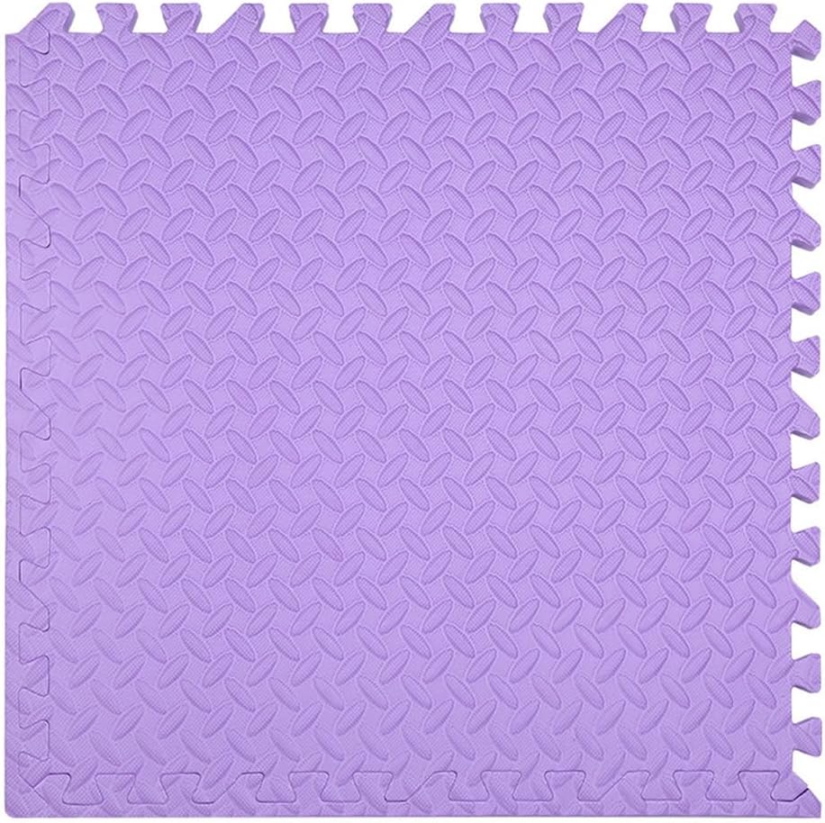 80Pcs Interlocking Foam Play Mats, 12×12 in Thick 0.4 in Puzzle Exercise Tiles with Border for Home Gym Equipment Protection – Purple Color