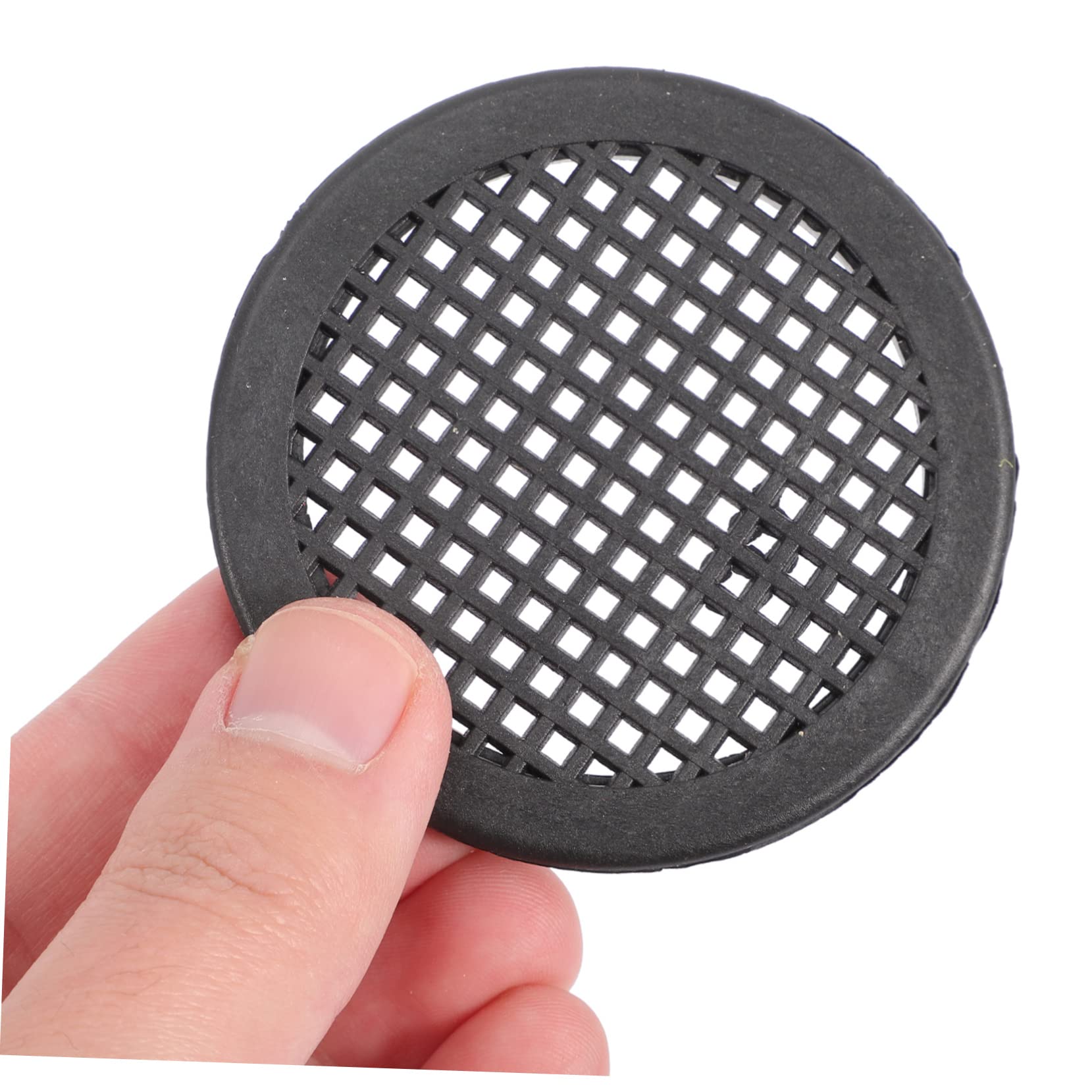 Orificio de Ventilación Redondo para Gabinete 10 Pcs Negro, Rejilla de Malla Plástica Transpirable, Protección contra Polvo y Ventilación Eficaz para Muebles y Armarios