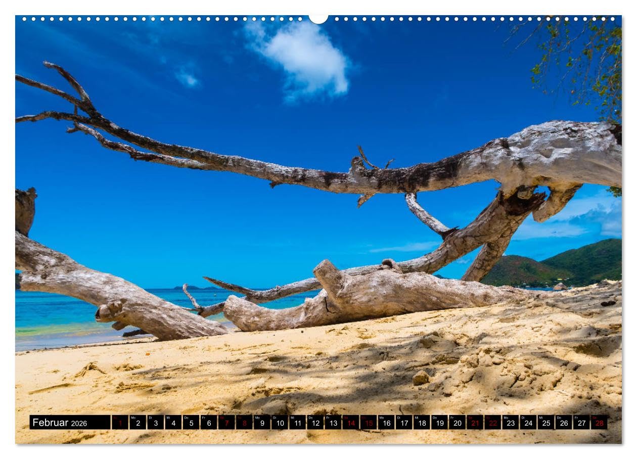 Trauminseln Seychellen (Wandkalender 2026 DIN A2 quer), CALVENDO Monatskalender: Paradies auf Erden - Seychellen (CALVENDO Natur)