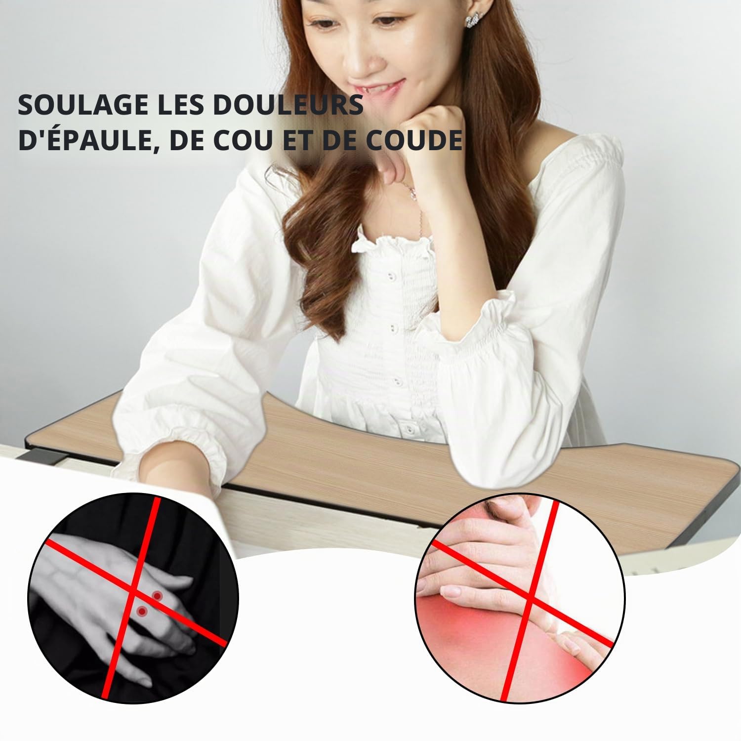 Extension de Bureau Pliable à 90° 52x25cm, Plateau d'extension Ergonomique, Rallonge pour Clavier, Installation sans Perçage, Extension Bureau Pratique (chêne - 52 x 25 cm)