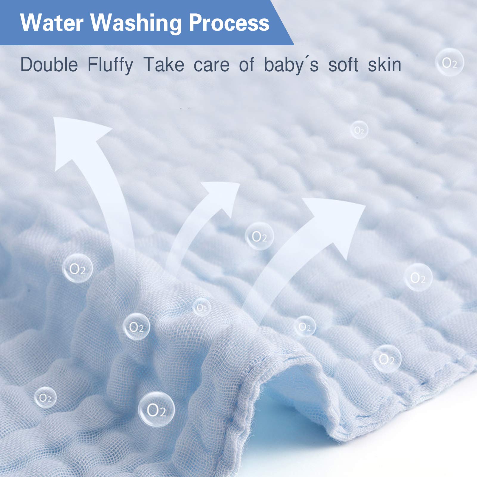 Paquete de 10 toallitas de muselina para bebés - Toallitas de algodón natural para bebés - Toalla suave para recién nacidos para pieles sensibles - Toalla de baño de algodón de 6 capas