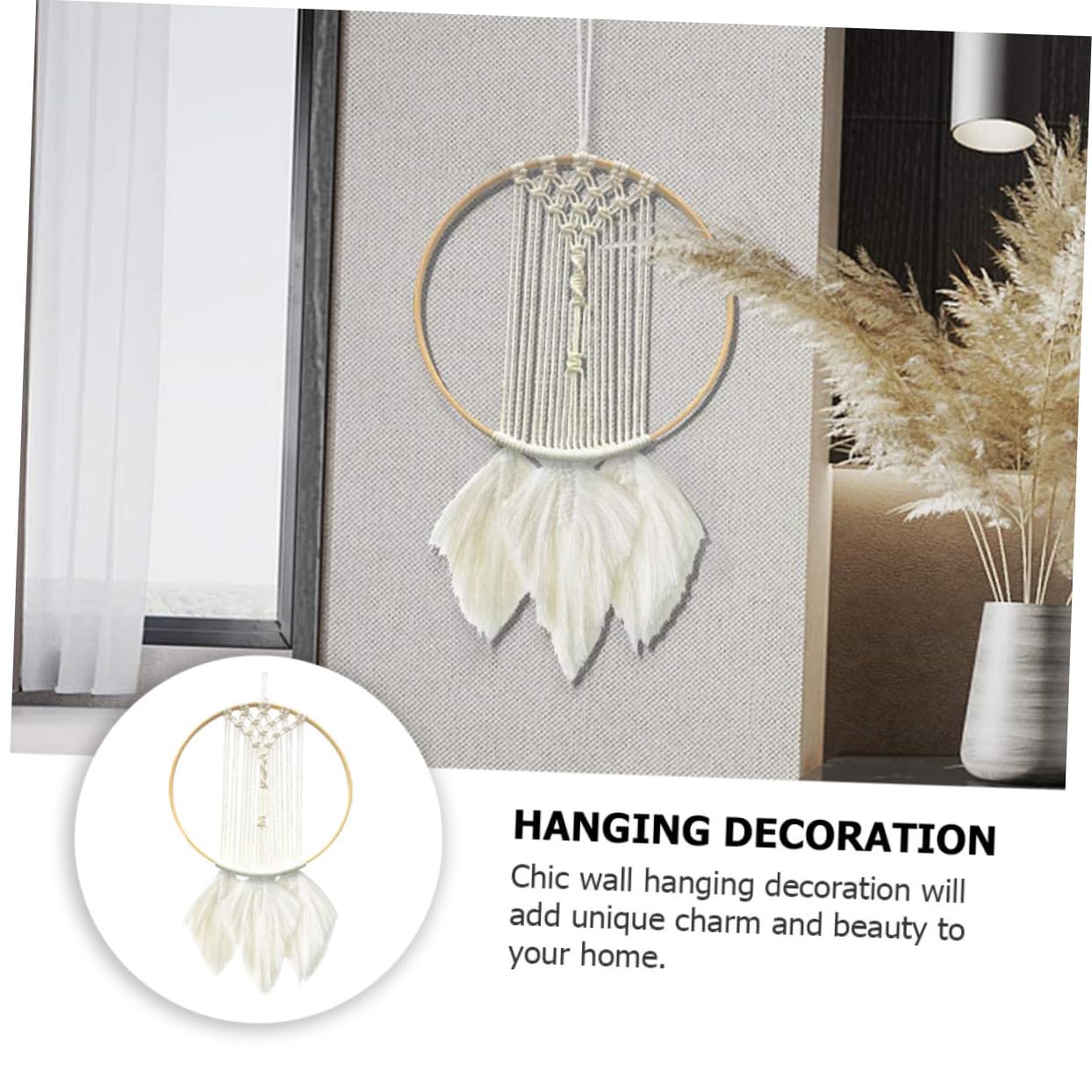 Mobestech 2stücke Boho Dreamcatcher Wanddeko Handgemachte Wandgestaltung Für Schlafzimmer Und Kinderzimmer Für Besondere Anlässe Leicht Und Fängt Gute Träume