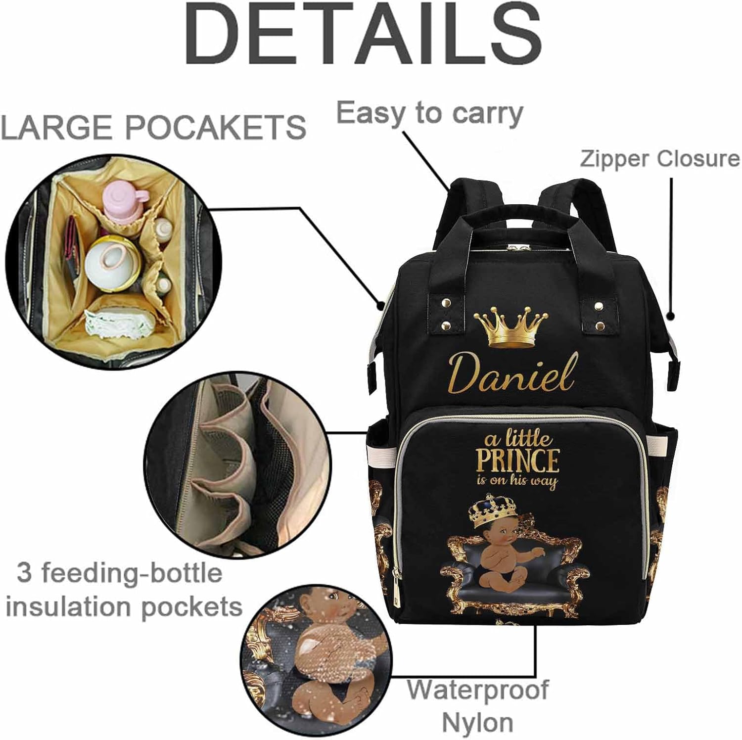 D-Story Customized Backpacks Custom Newborn Bags Customized Baby Bag Personalized Diaper Bags For Baby Girl Mommy Diaper Bag