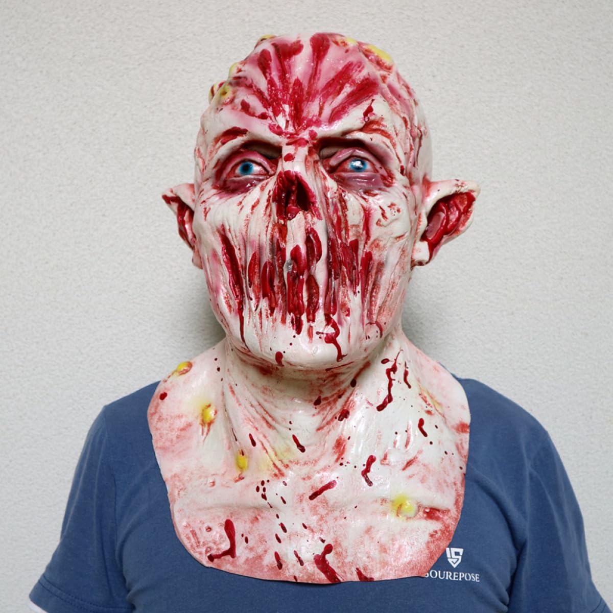 Máscara De Zombi Horrible Ideal Para Halloween Material Duradero Ajuste Cómodo
