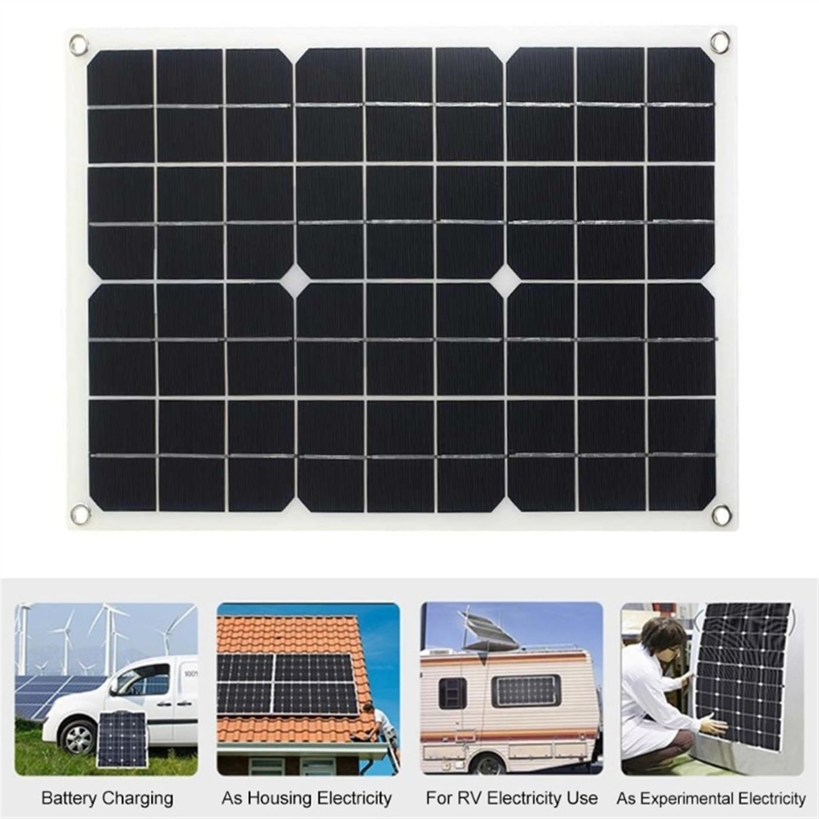 Falownik, 110-220 falownik solarny 4000W/6000W Panel słoneczny 18W kontroler wyświetlacz LED inwerter bateria inteligentna płytka ładująca