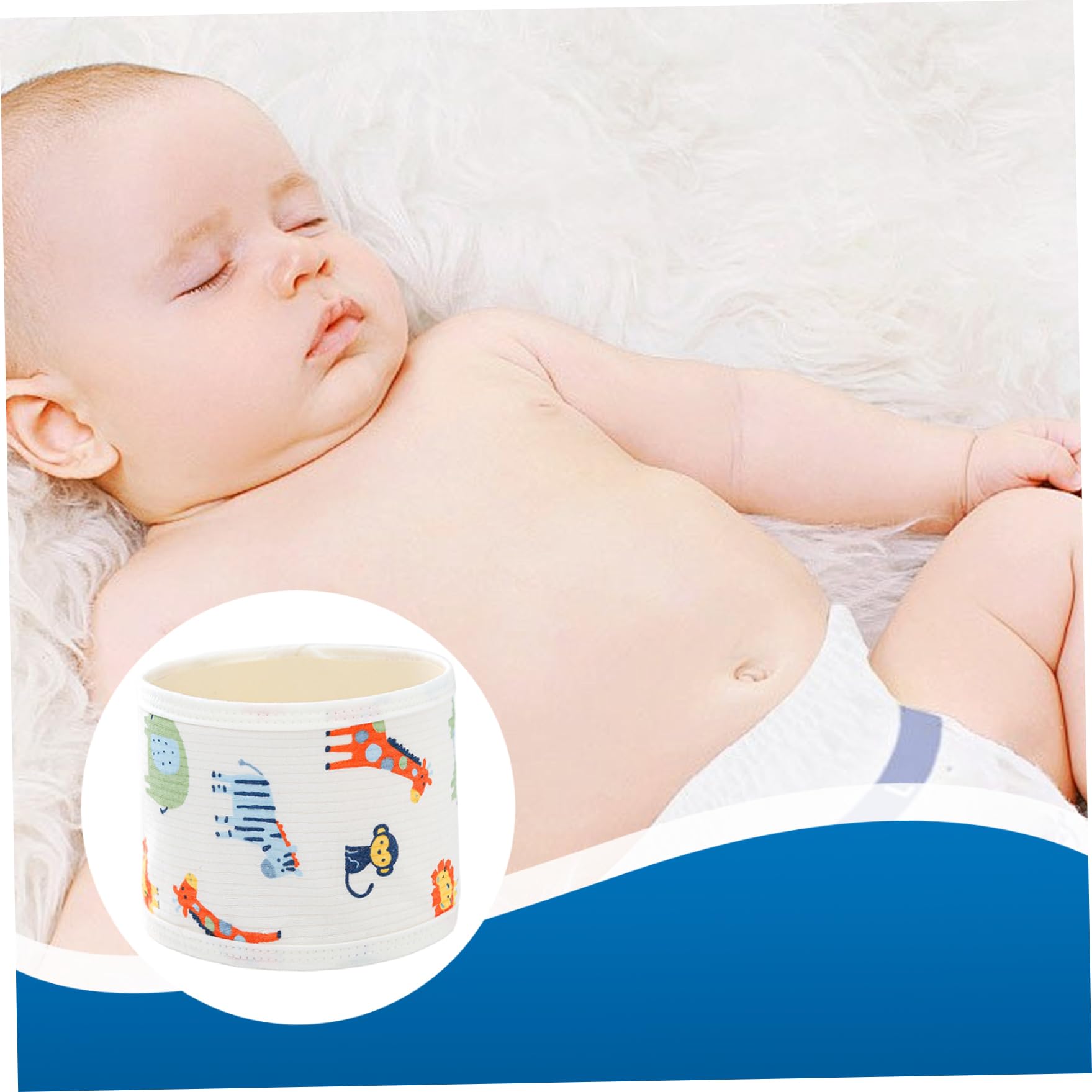 Lot de 4 housses de cordon ombilical pour nouveau-né 0 à 12 mois, bande nombril en coton doux avec 4 styles, bande ventre pour bébé, cadeaux pour garçon et fille, décoration