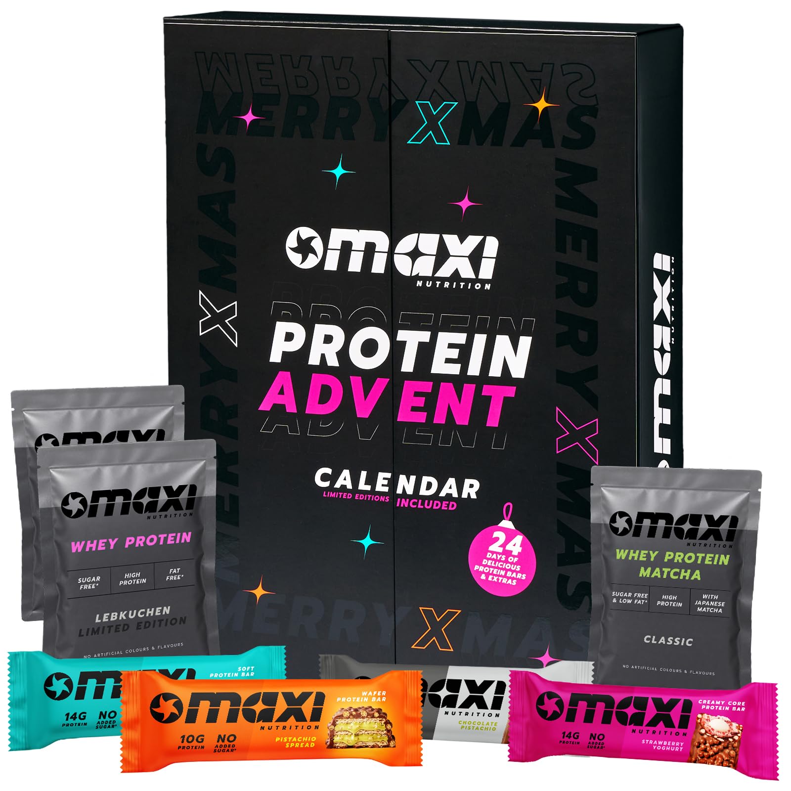 MaxiNutrition Protein Adventskalender 2026 – 24 Türchen, 890 g