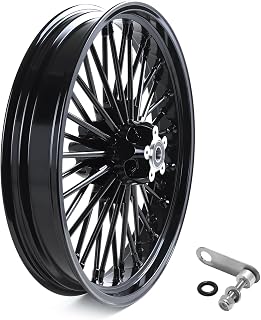 TOFR 21x3.5 Front Wheel Rim 21 inch 36 Fat Spoke With TPMS Bracket For Harley Touring 2009-2023 Electra Glide Ultra Classic Ultra Limited Road Glide Road King Street Glide Gloss Black