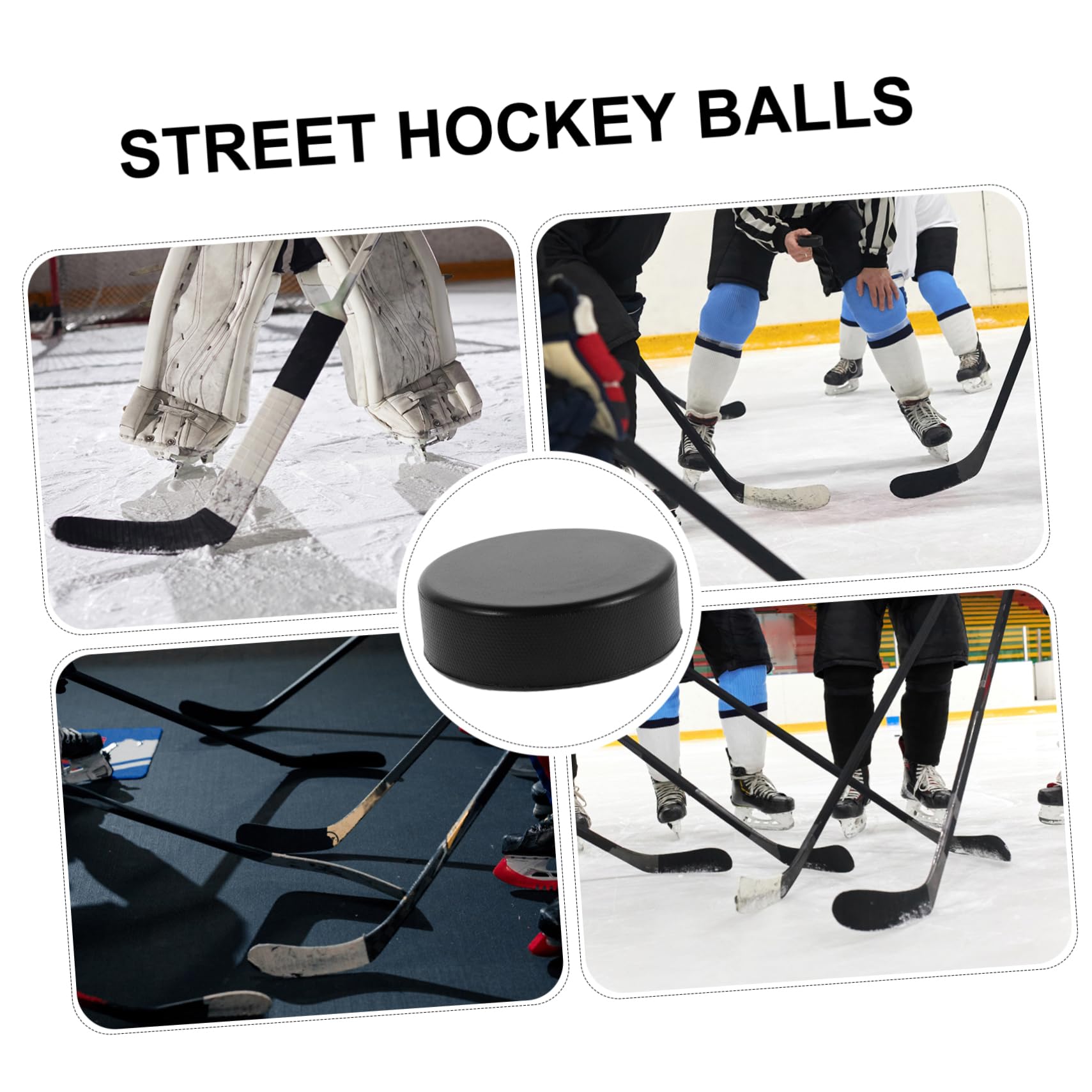 BESPORTBLE Palets de Hockey sur Glace en PU, Lot de 20, Légers et Portables, pour Entraînement et Pratique Personnelle, Noir